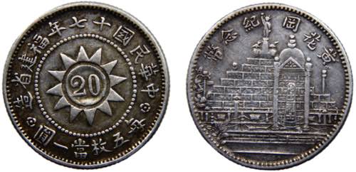 China Fukien 20 Cents 17 (1928) ... 