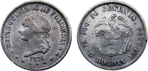Colombia United States 50 Centavos ... 