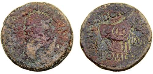Roma Empire Spain Augustus AE As ... 