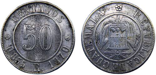 Guatemala Republic 50 Centavos ... 