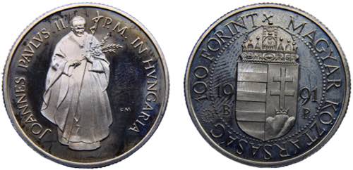 Hungary Republic 100 Forint 1991 ... 