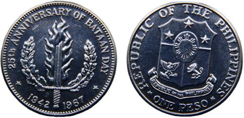 Philippines Republic 1 Peso 1967 ... 