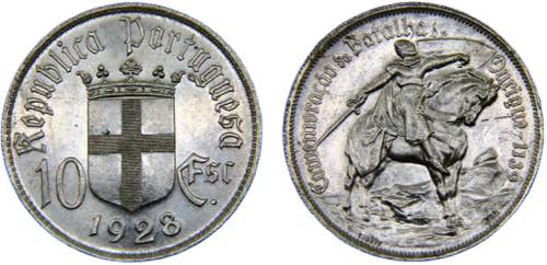 Portugal Second Empire 10 Escudos ... 