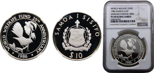 Samoa  10 Dollars 1986 (Mintage ... 