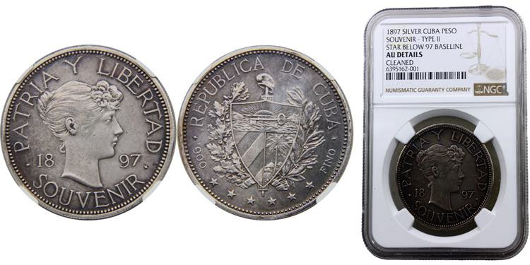 Cuba Pre-Republic 1 Peso 1897 ... 