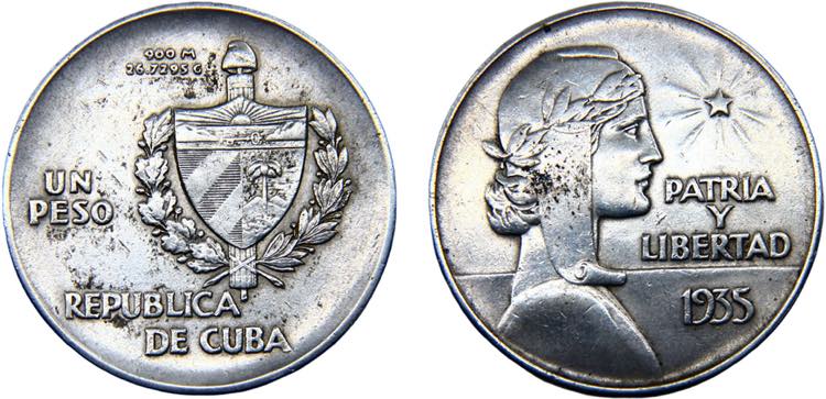 Cuba First Republic 1 Peso 1935 ... 
