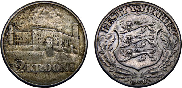 Estonia Republic 2 Krooni 1930 ... 