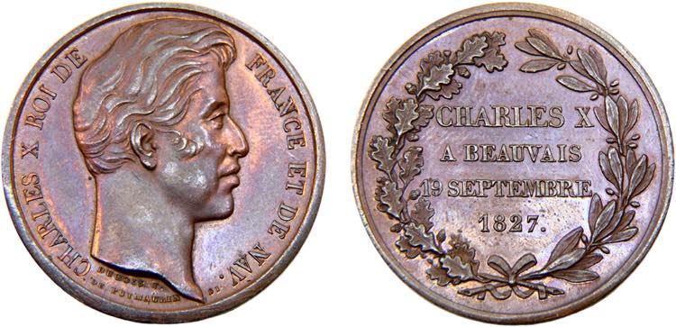 France Kingdom Charles X Medal ... 