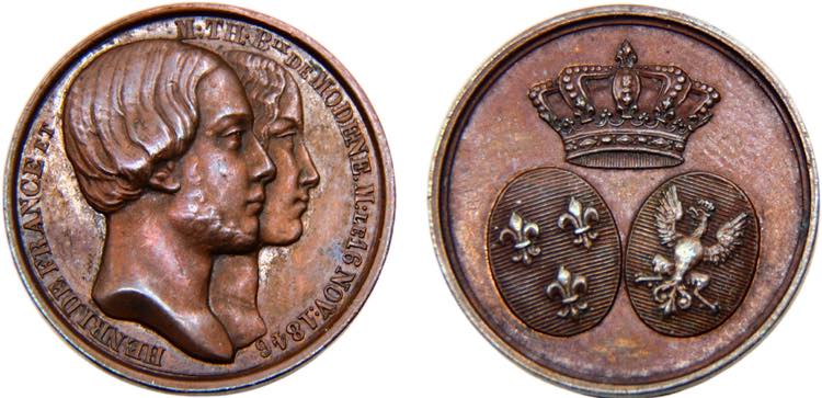 France Kingdom Henri V Medal 1846 ... 