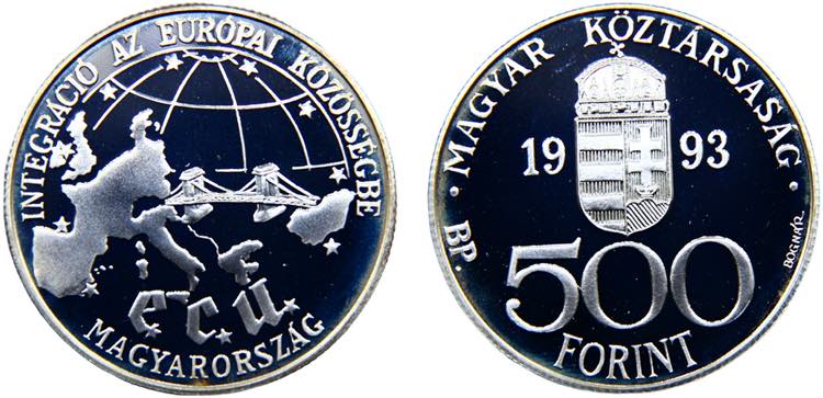 Hungary Republic 500 Forint 1993 ... 