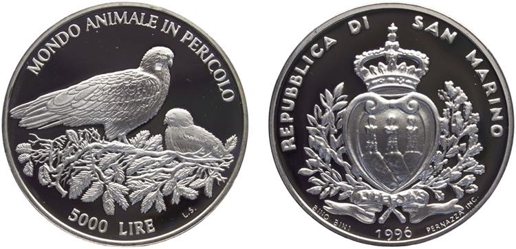 San Marino Republic 5000 Lire 1996 ... 