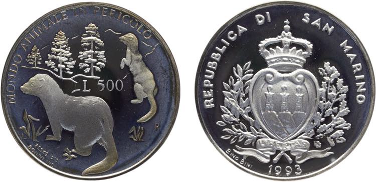 San Marino Republic 500 Lire 1993 ... 