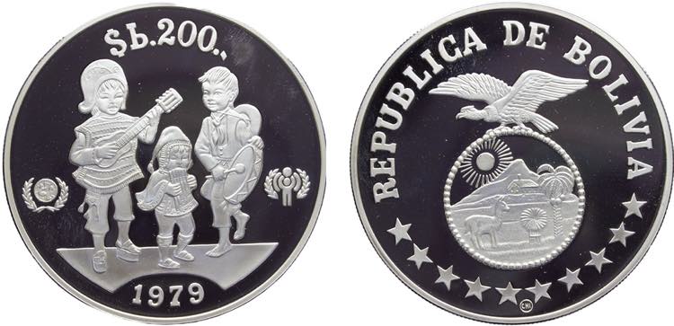 Bolivia Republic 200 Pesos ... 