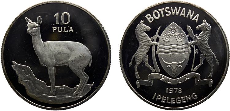 Botswana Republic 10 Pula 1978 ... 
