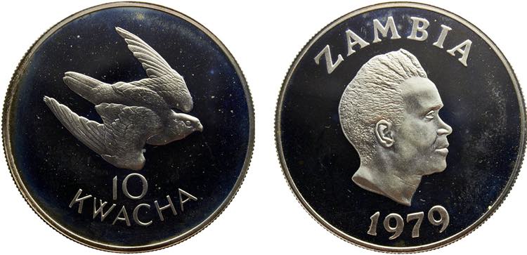 Zambia Republic 10 Kwacha 1979 ... 