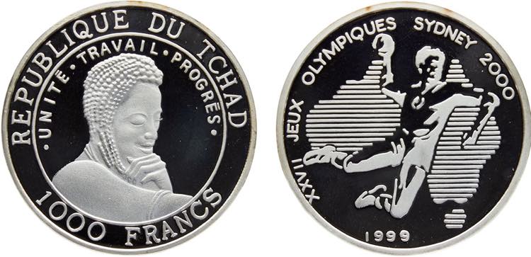 Chad Republic 1000 Francs ... 