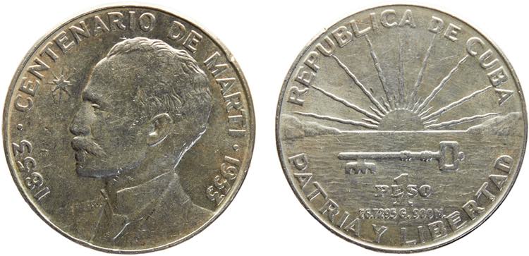 Cuba First Republic 1 Peso 1953 ... 