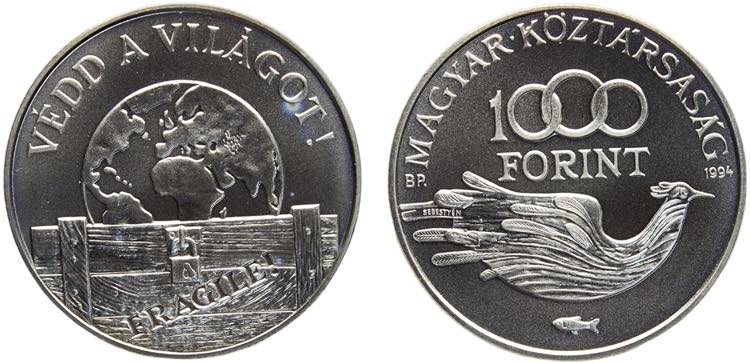 Hungary Republic 1000 Forint 1994 ... 
