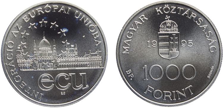 Hungary Republic 1000 Forint 1995 ... 