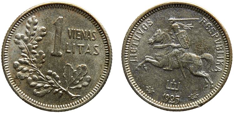 Lithuania Republic 1 Litas 1925 ... 