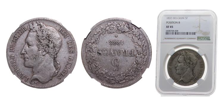 Belgium Kingdom 1833 5 Francs - ... 