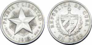 CUBA 1915 First Republic,Type Star, Cleaned ... 
