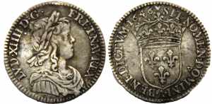 FRANCE 1646 A Louis XIV,Kingdom,with long ... 