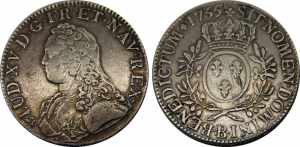 FRANCE 1735 B Louis XV,Kingdom,Rouen mint ... 