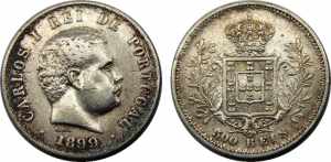 PORTUGAL 1899 Carlos I,Kingdom 500 REIS ... 