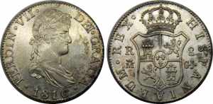 SPAIN 1816 M GJ Fernando VII,Kingdom,2nd ... 