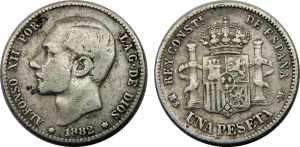 SPAIN 1882 MSM Alfonso XII,Kingdom,2nd ... 