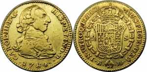 SPAIN 1784 M JD Carlos III,Kingdom,Madrid ... 