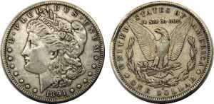 UNITED STATES 1891 S Morgan Dollar,San ... 