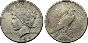 UNITED STATES 1934 S Peace Dollar,San ... 