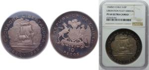 Chile Republic 1968 So 10 Pesos (Arrival of ... 
