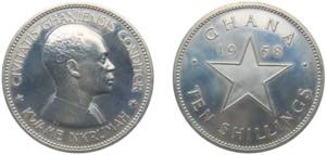Ghana British Dominion 1958 10 Shillings - ... 