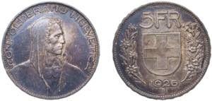 Switzerland Federal State 1926 B 5 Francs ... 