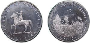 Turkey Republic 1972 50 Lira (August ... 