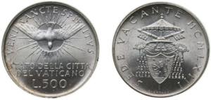 Vatican City City State 1963 500 Lire (Sede ... 