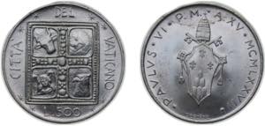 Vatican City City State 1977 500 Lire - Paul ... 