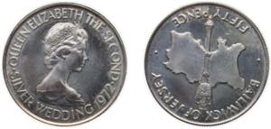 Jersey British dependency 1972 50 Pence - ... 