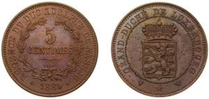 Luxembourg Principalty 1889 5 Centimes - ... 