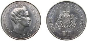 Luxembourg Principalty 1963 100 Francs - ... 