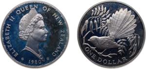 New Zealand State 1980 1 Dollar - Elizabeth ... 