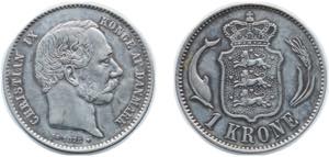 Denmark Kingdom 1875 HC CS 1 Krone - ... 