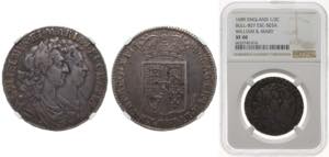 Great Britain Kingdom of England 1689 ½ ... 