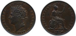 Great Britain United Kingdom 1827 ½ Penny - ... 