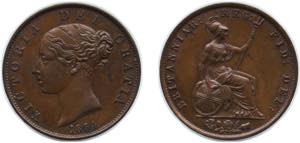 Great Britain United Kingdom 1854 ½ Penny - ... 