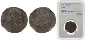Great Britain United Kingdom 1758 1 Shilling ... 