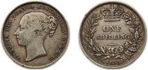 Great Britain United Kingdom 1853 1 Shilling ... 